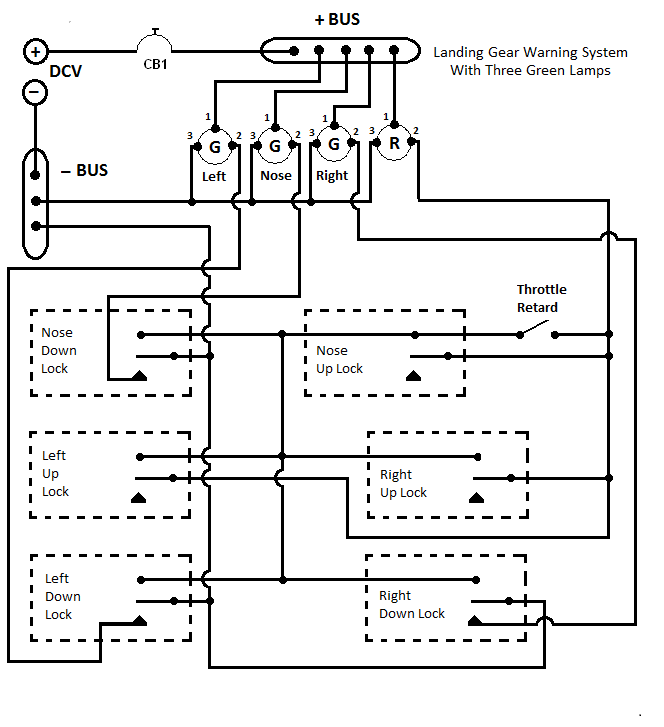 Board 20 - Wiring Landing Gear Position Four light